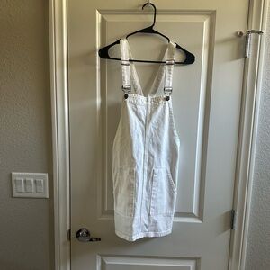White Overall Dress